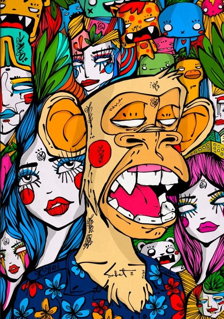 Ape Vibration 2021 Sabet x Bayc Canvas Print