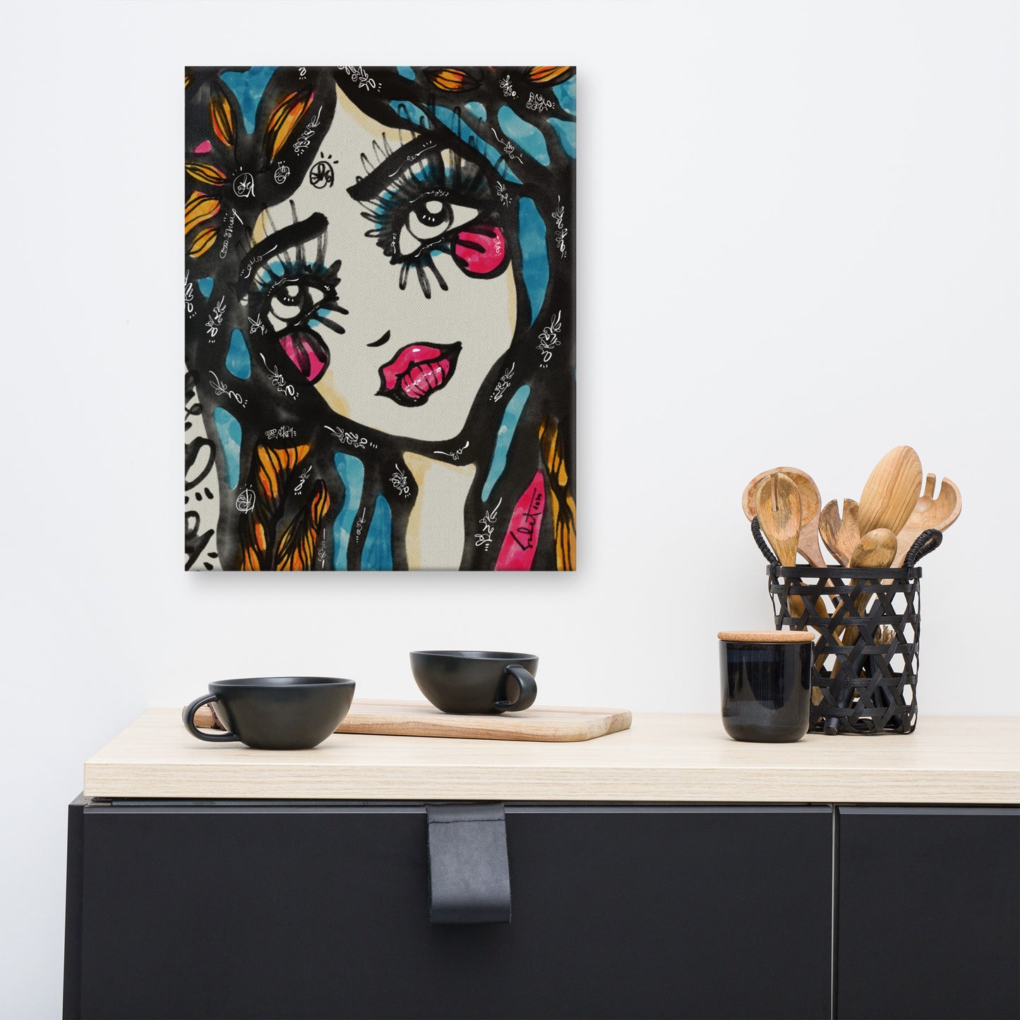 Blue Hearts 2021 Sabet Canvas Print