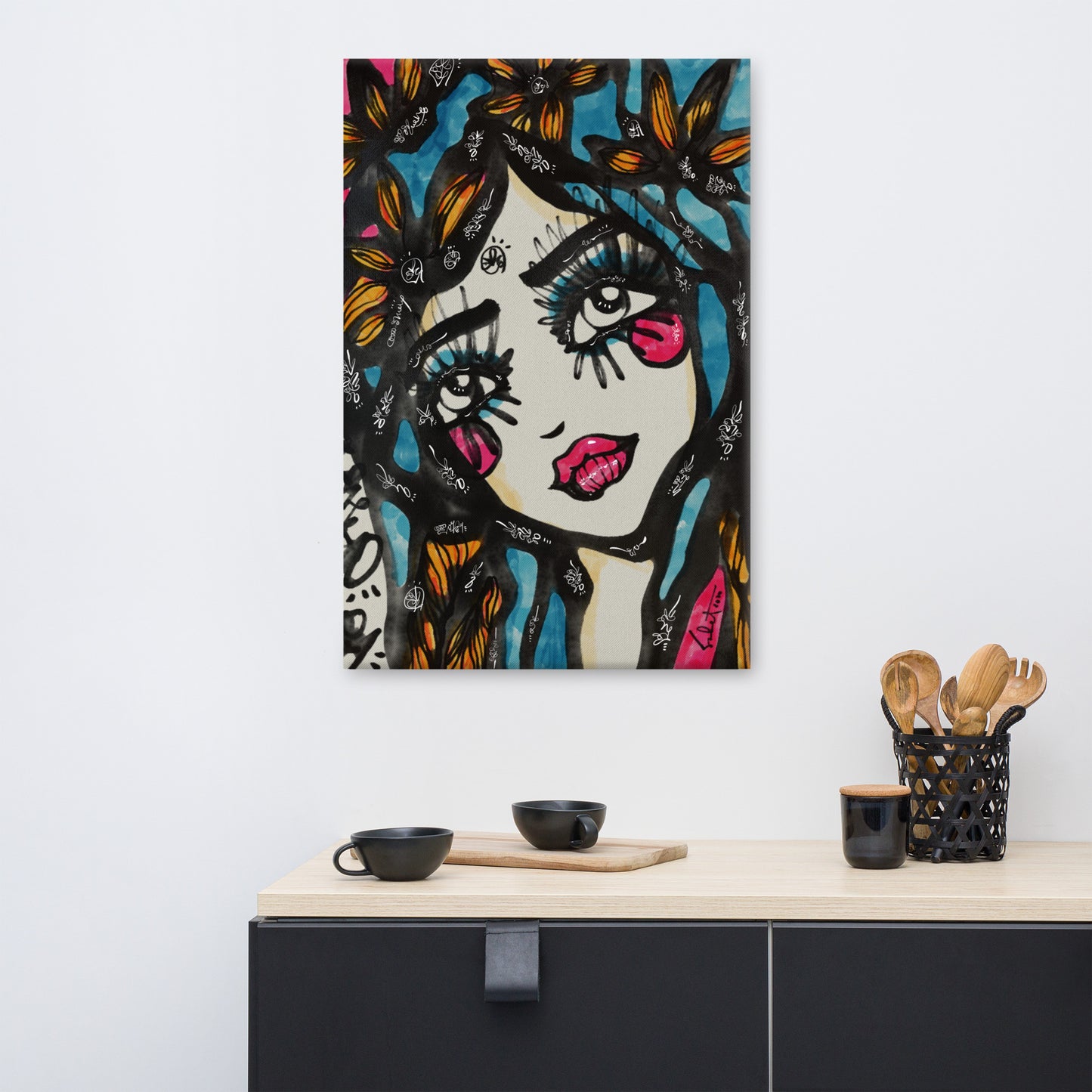 Blue Hearts 2021 Sabet Canvas Print