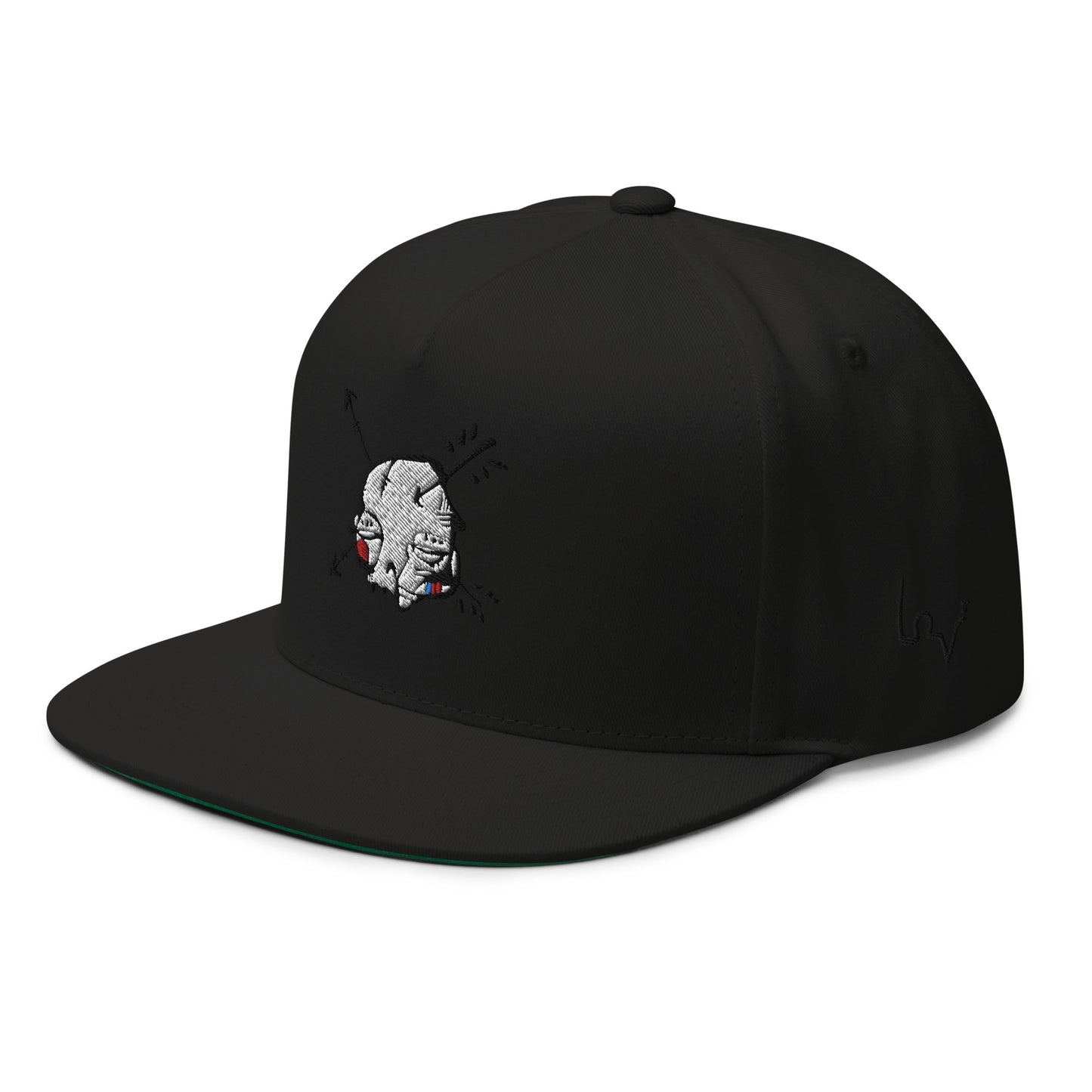 Sabet Skull 5-Panel Flat Bill Snap-Back Cap