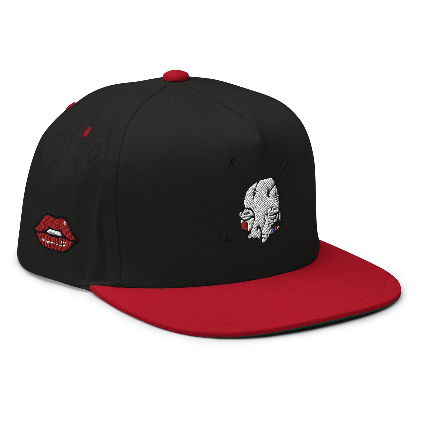 Sabet Skull 5-Panel Flat Bill Snap-Back Cap