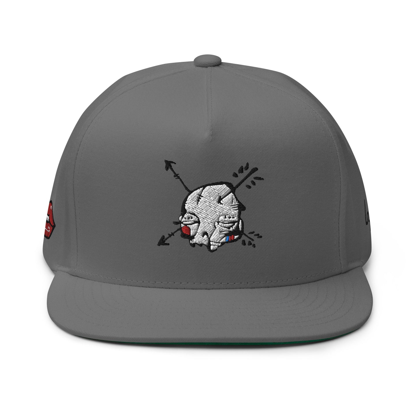 Sabet Skull 5-Panel Flat Bill Snap-Back Cap