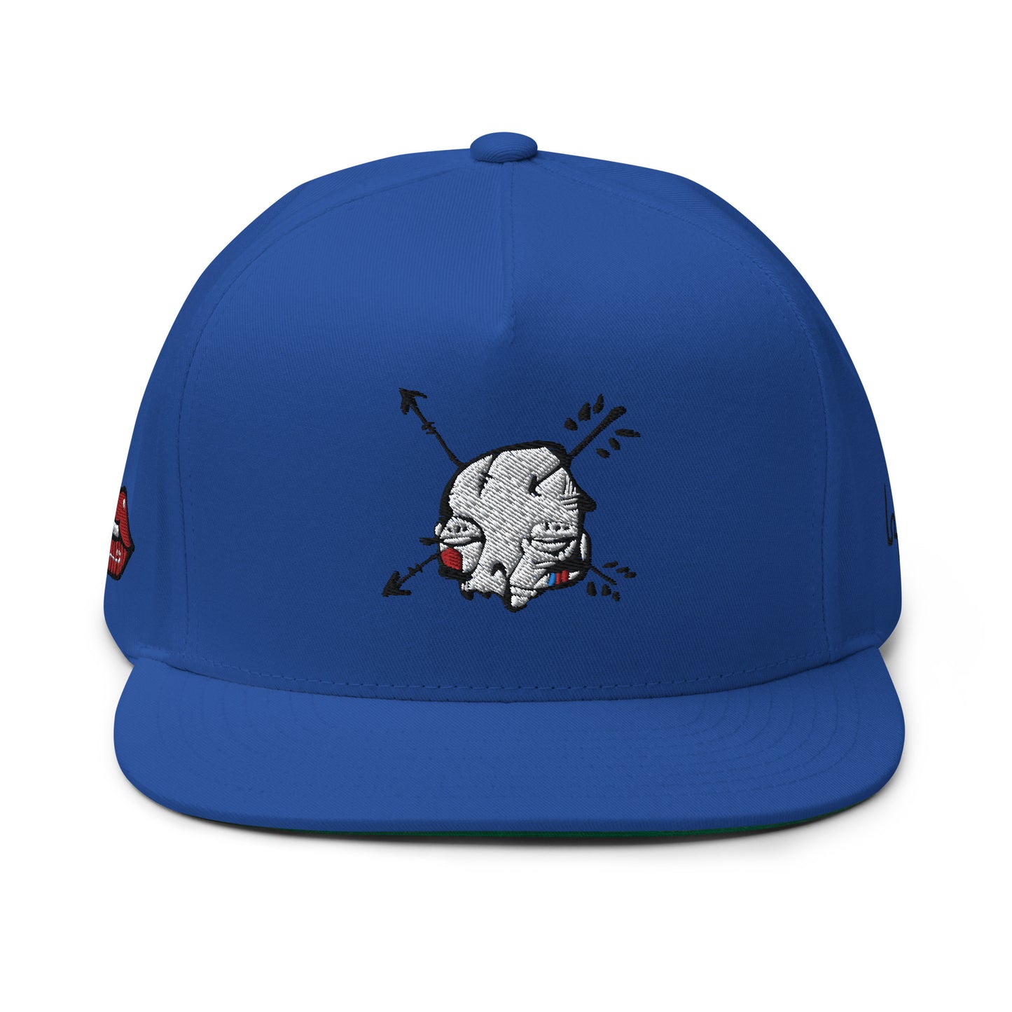 Sabet Skull 5-Panel Flat Bill Snap-Back Cap