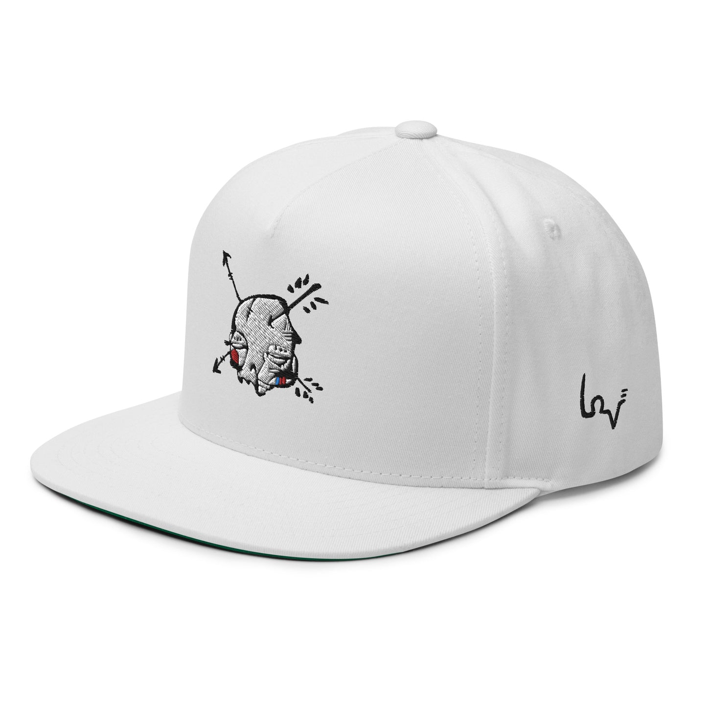 Sabet Skull 5-Panel Flat Bill Snap-Back Cap