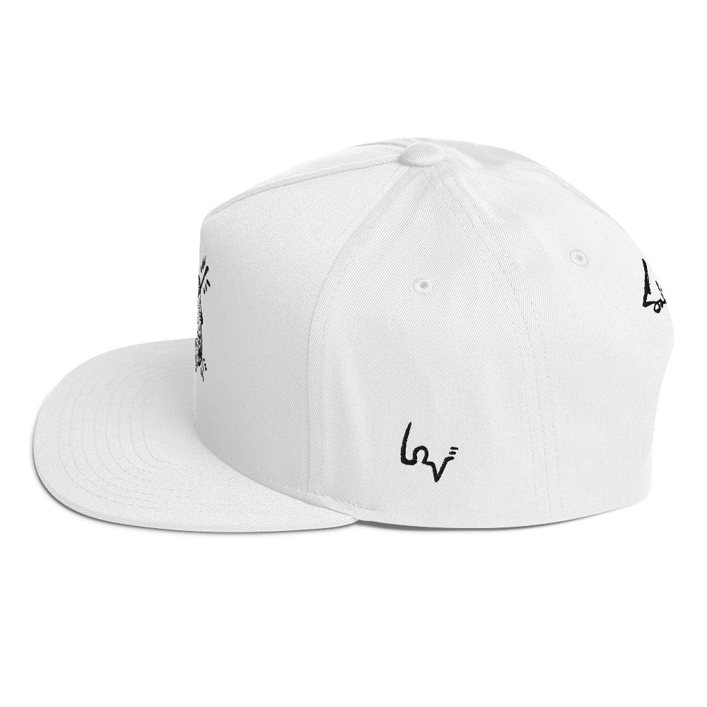 Sabet Skull 5-Panel Flat Bill Snap-Back Cap