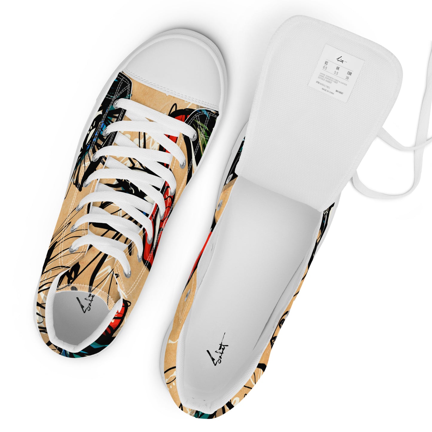 Tantric Soul by Sabet Women’s high top canvas shoes