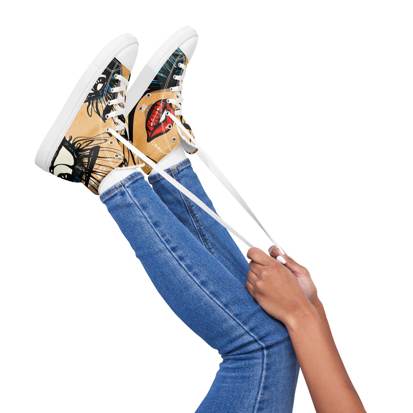 Tantric Soul by Sabet Women’s high top canvas shoes