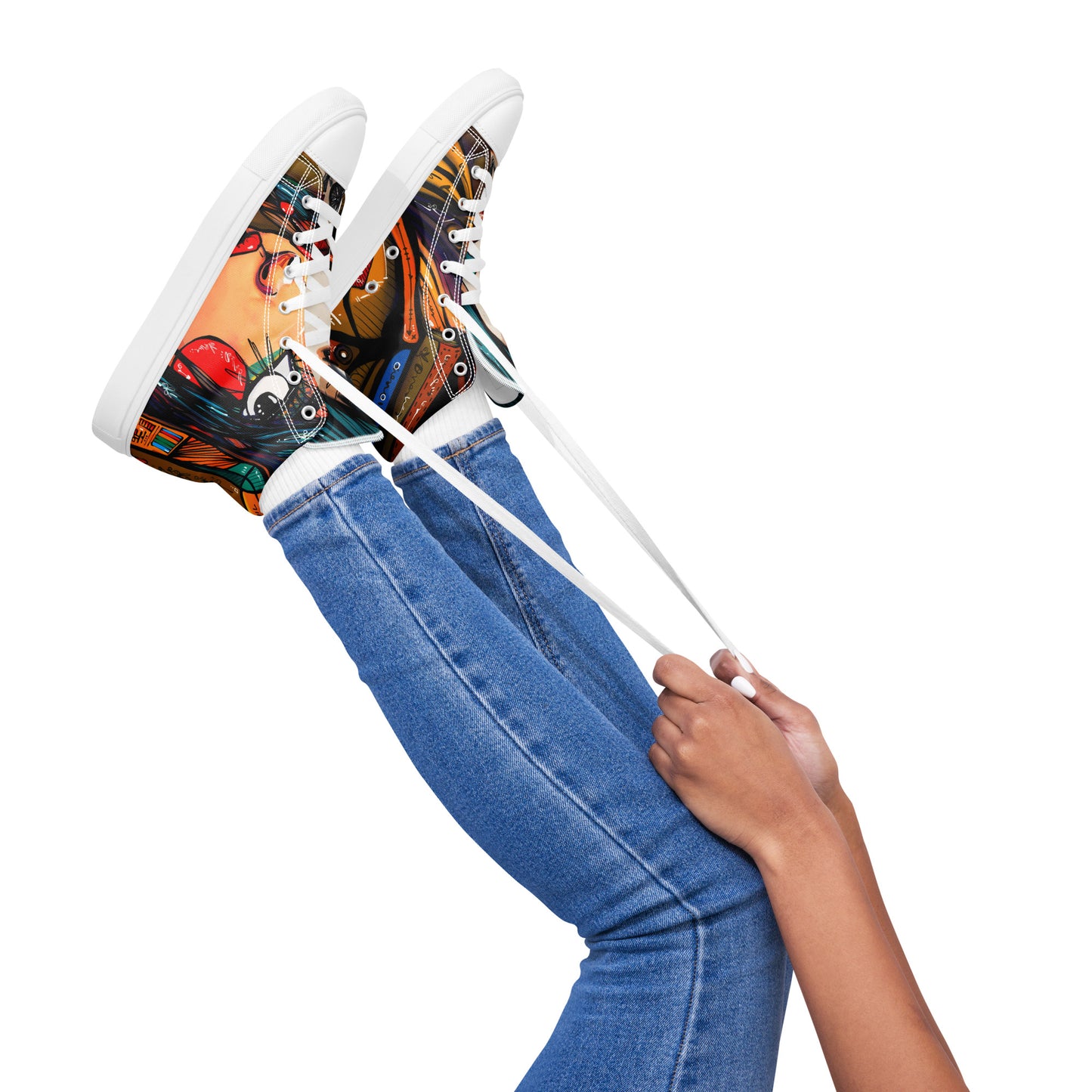 Stardust by Sabet Women’s high top canvas shoes