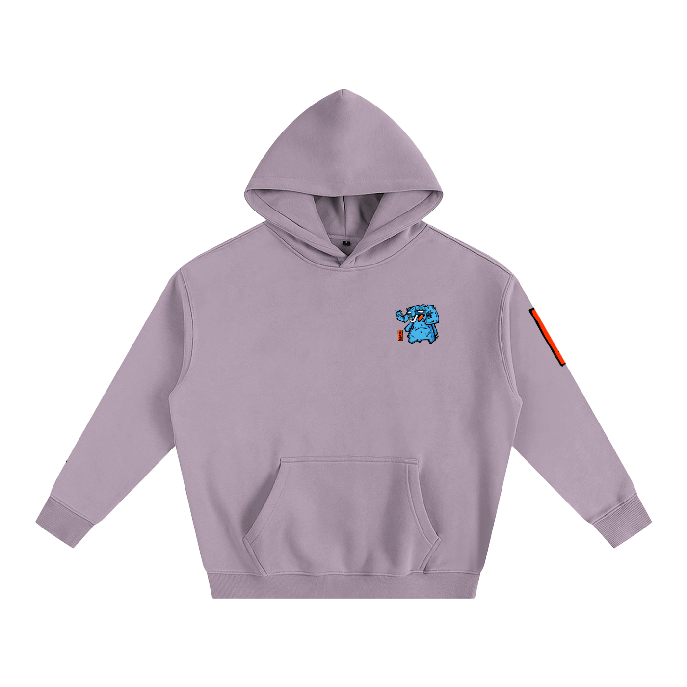 Fanta Blue Oversized Fleece Hoodie