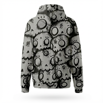 Limited Edition Skully Hush Dark Mode by Sabet Premium Cotton Unisex Hoodie