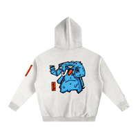 Fanta Blue Oversized Fleece Hoodie