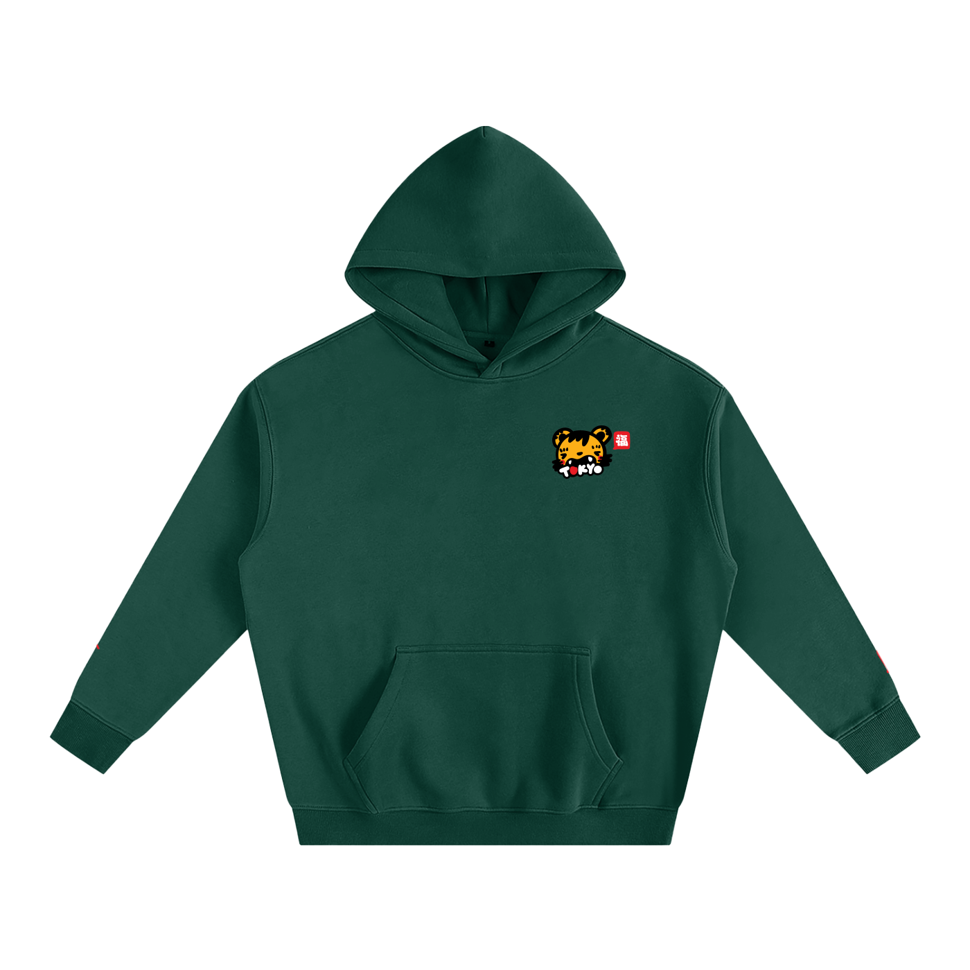 Fūkū Tiger Oversized Fleece Hoodie
