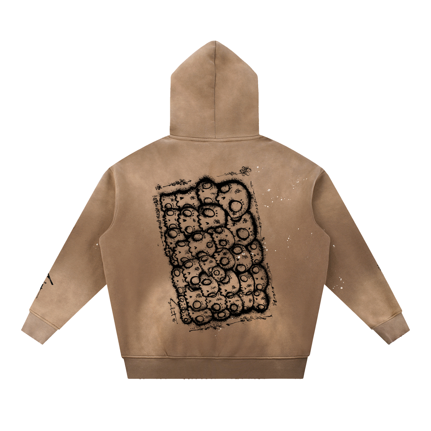 Limted Edition Even Dose by Sabet Signature Cotton Unisex Vintage Washed Frayed Fleece Hoodie