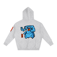 Fanta Blue Oversized Fleece Hoodie