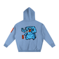 Fanta Blue Oversized Fleece Hoodie