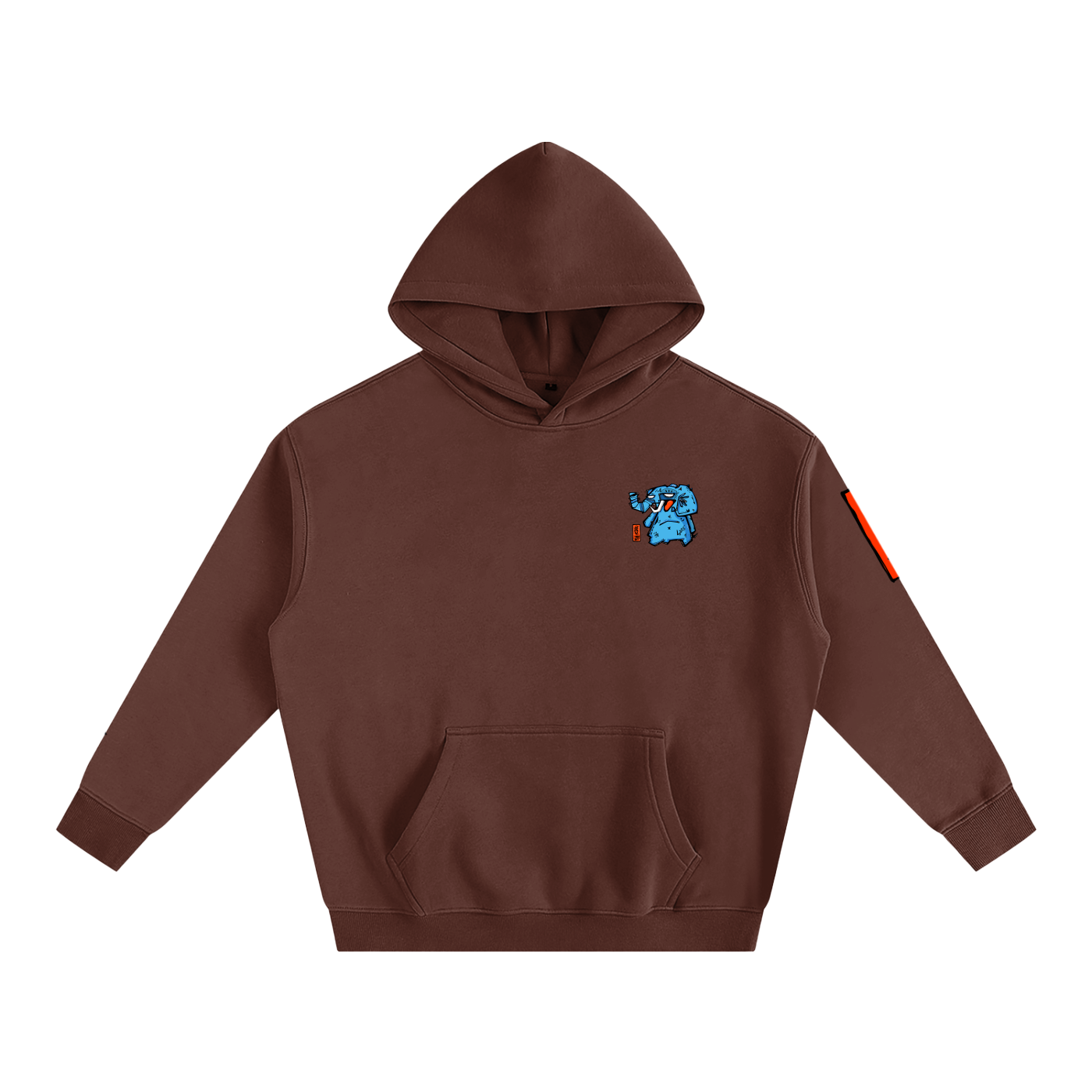 Fanta Blue Oversized Fleece Hoodie