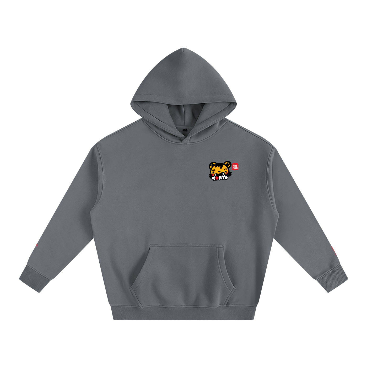 Fūkū Tiger Oversized Fleece Hoodie