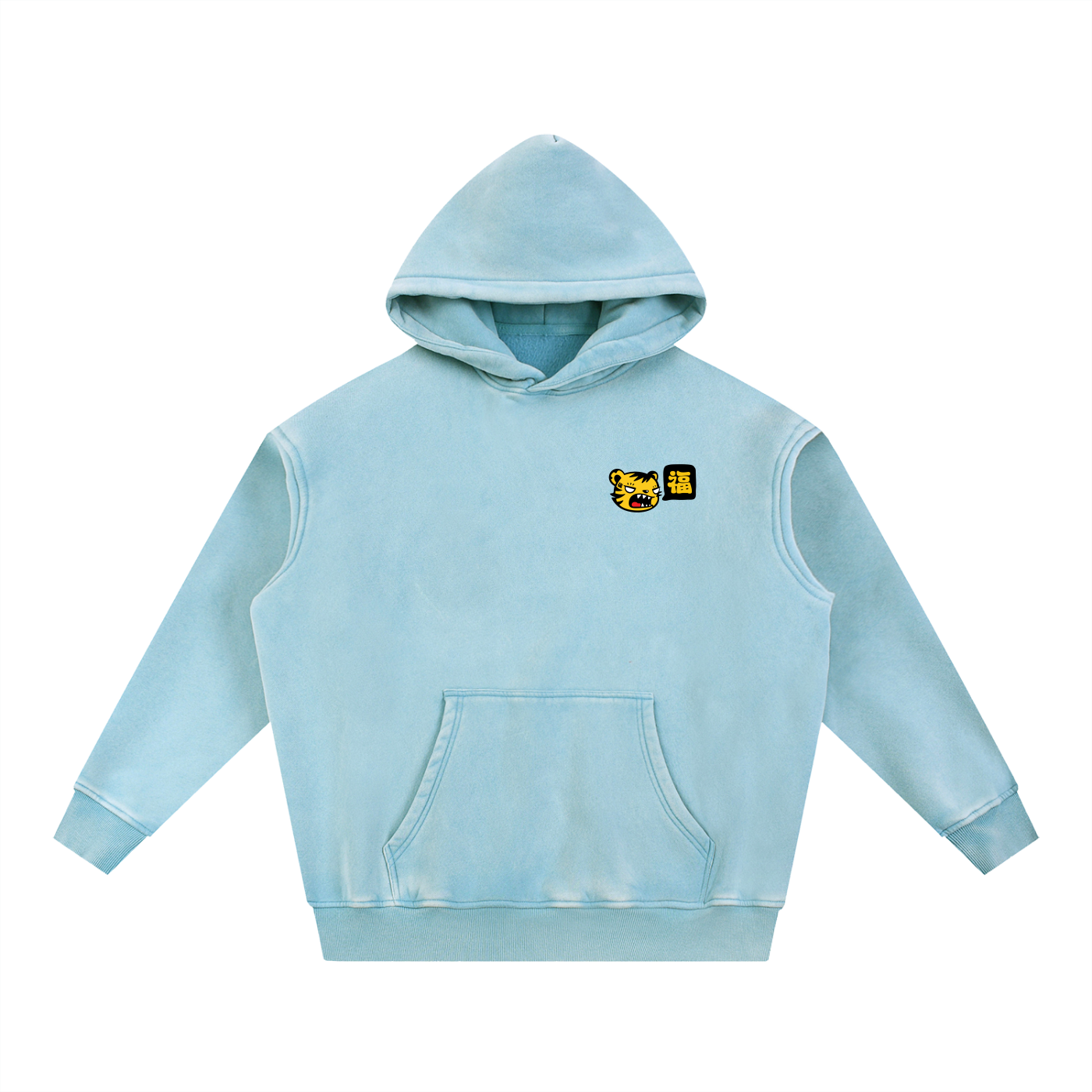 Fūkū 福 Tiger Oversized Vintage Hoodie