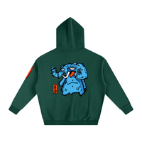 Fanta Blue Oversized Fleece Hoodie