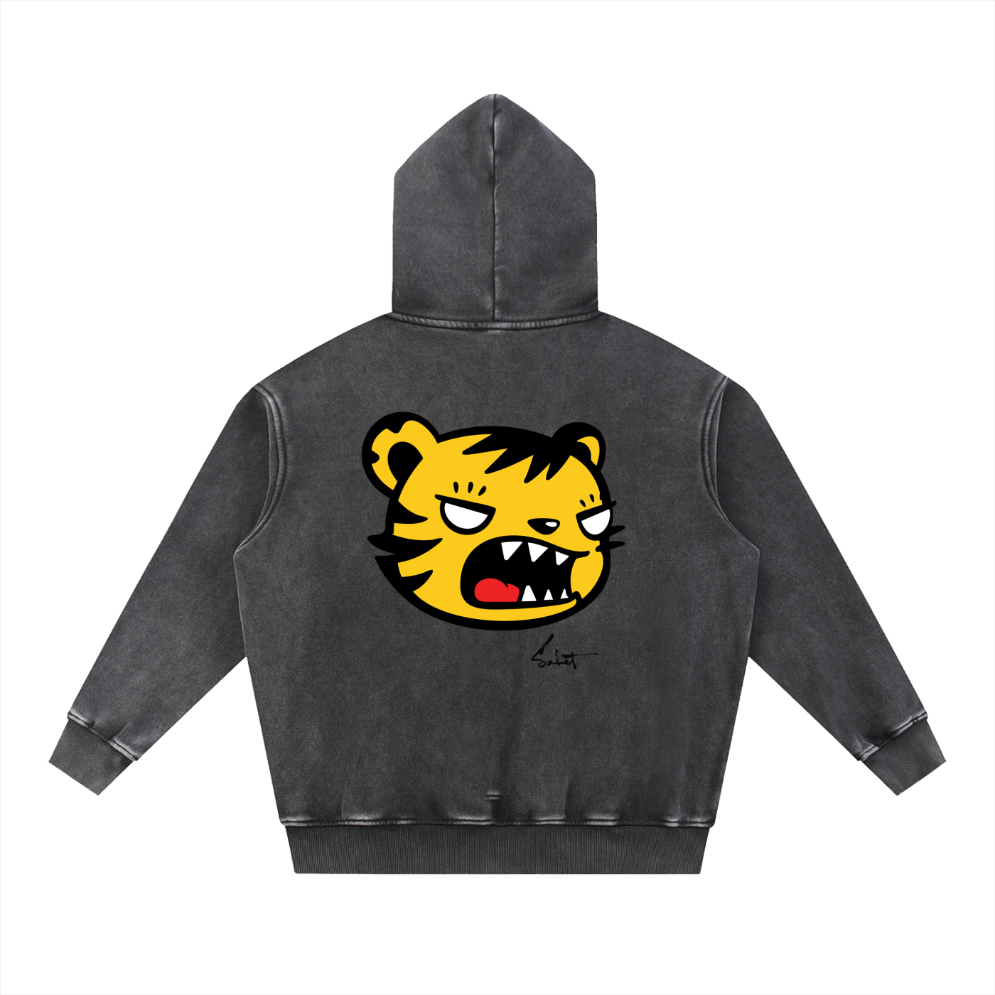 Fūkū 福 Tiger Oversized Vintage Hoodie