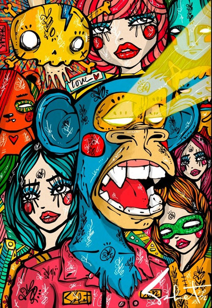 Ape Activated 2022 Sabet x Bayc Canvas Print
