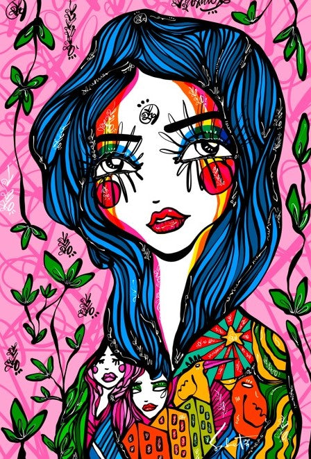 Cotton Candy Heart 2021 Sabet Canvas Print