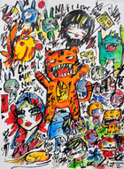 Fūkū Tiger Buster by Sabet Premium Canvas Print