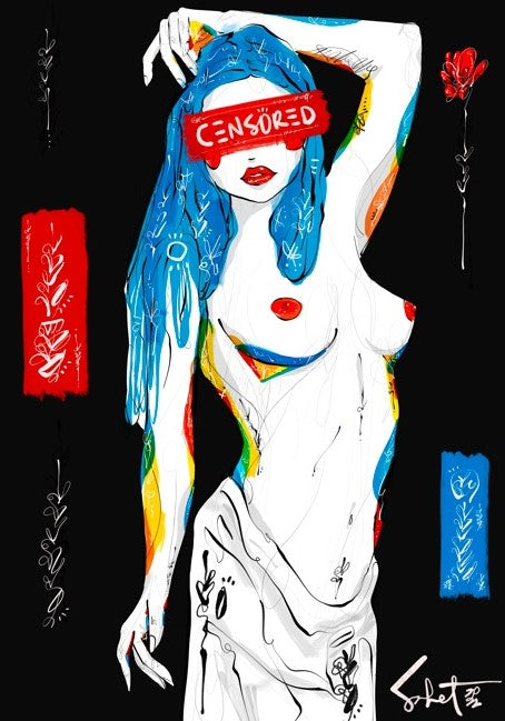 Censored Heart Ultra 2022 Sabet Canvas Print