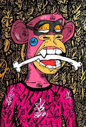 Primal Pink Ape 2021 Sabet X Bayc Special Edition Sabet Canvas Print