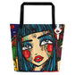 Super Star Tokyo by Sabet Large Tote Bag