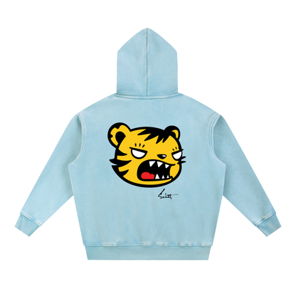 Fūkū 福 Tiger Oversized Vintage Hoodie