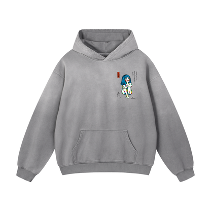 Limited Edition Bloom Heart by Sabet Signature Premium Unisex Heavyweight Sunfade Oversized Hoodie