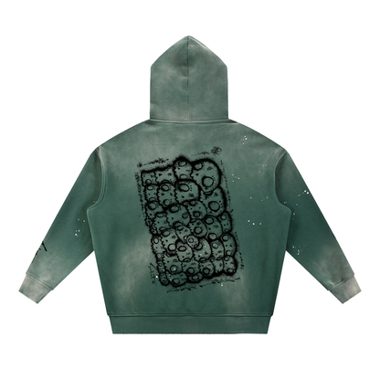 Limted Edition Even Dose by Sabet Signature Cotton Unisex Vintage Washed Frayed Fleece Hoodie