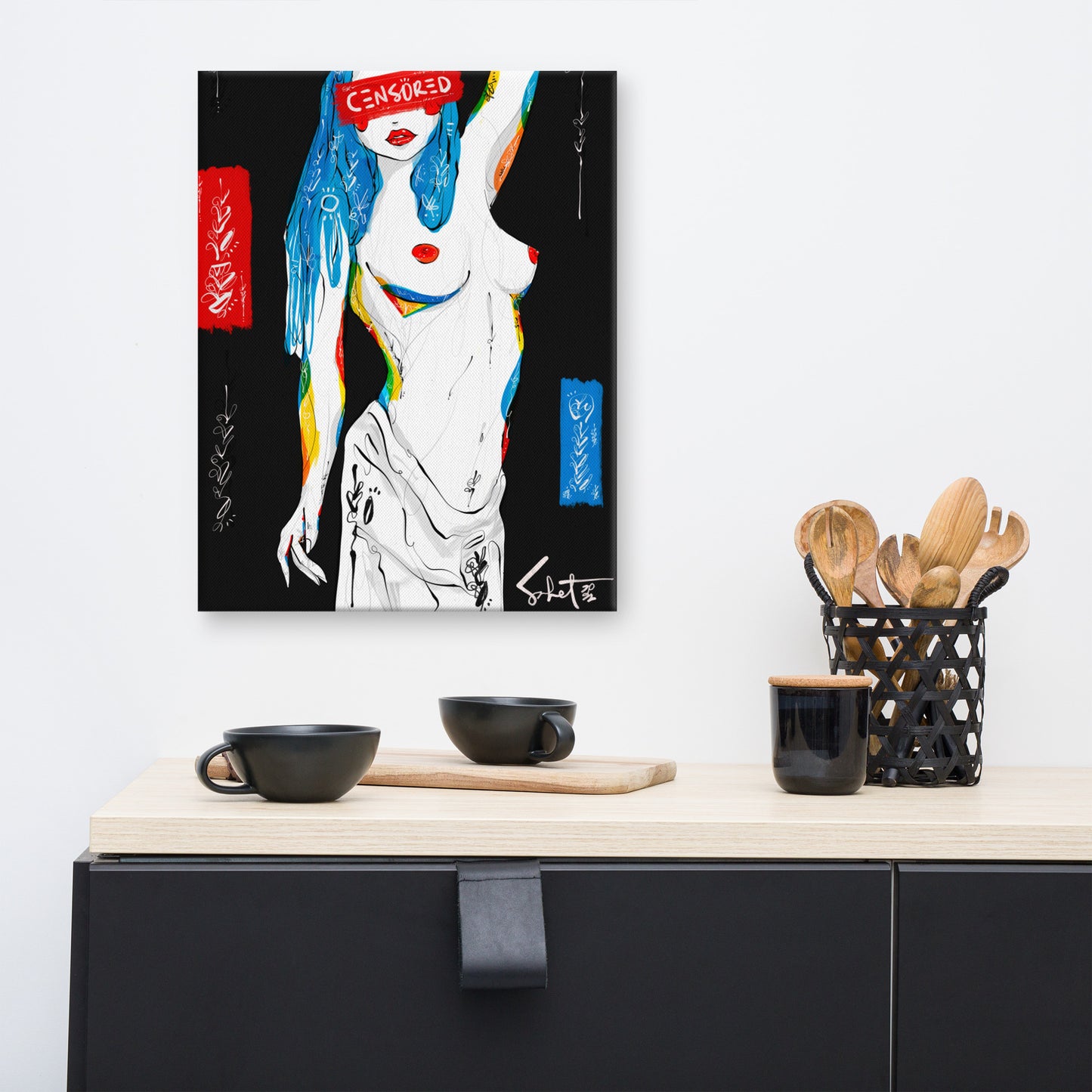 Censored Heart Ultra 2022 Sabet Canvas Print