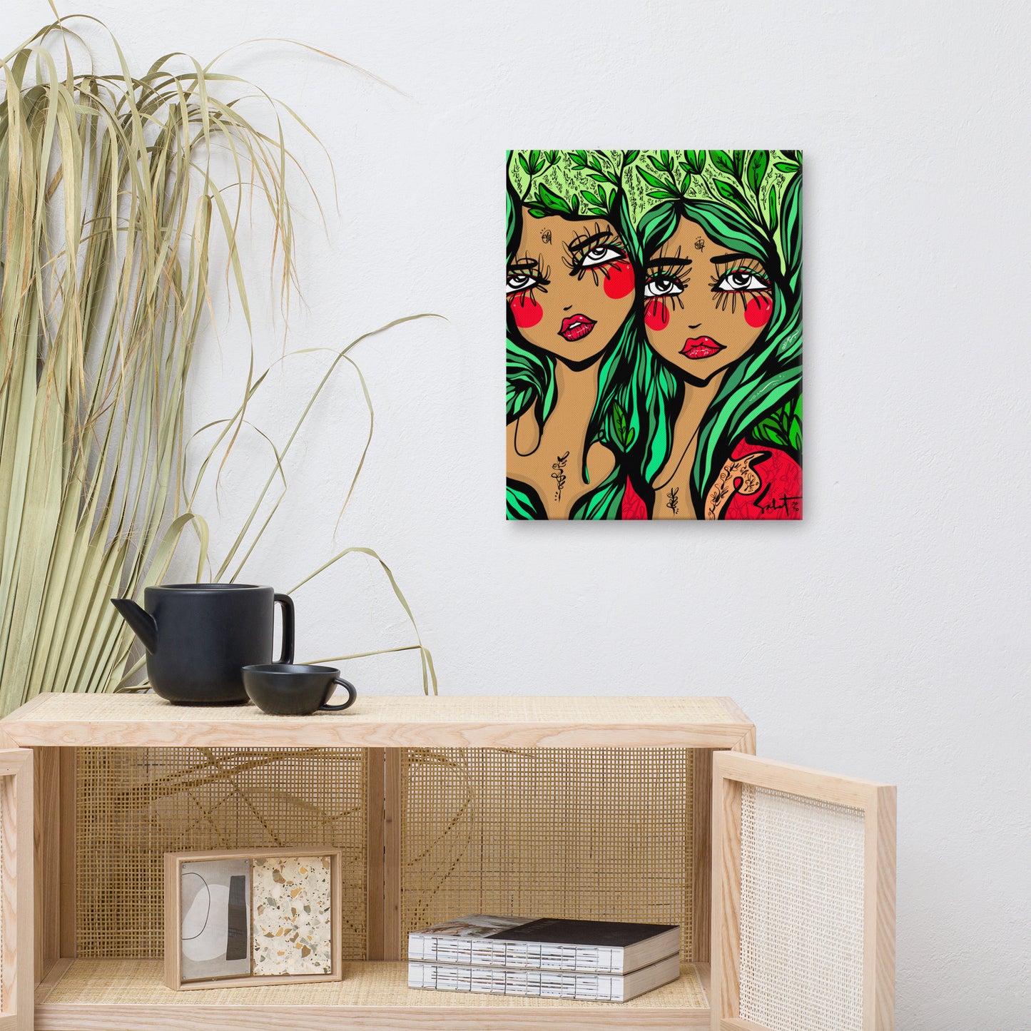 Green Hearts 2020 Sabet Canvas Print