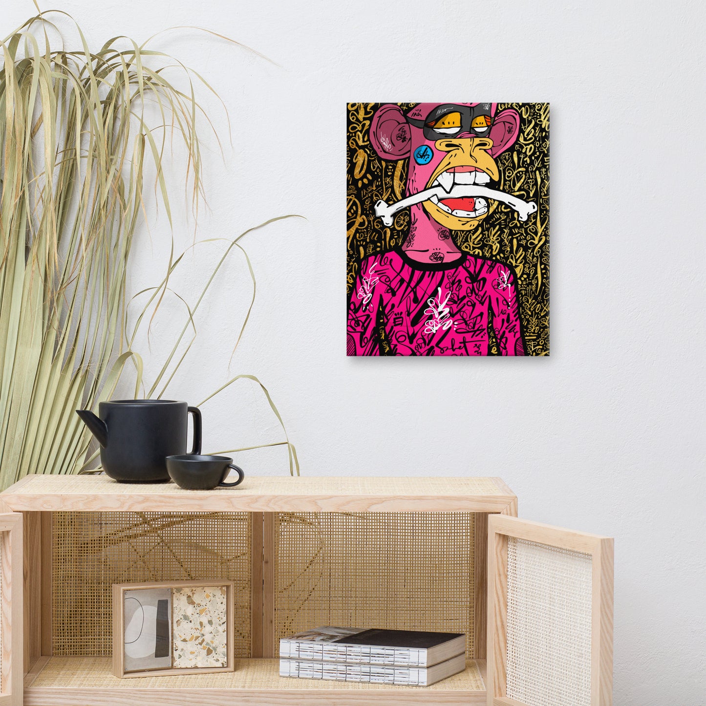 Primal Pink Ape 2021 Sabet x Bayc Special Edition Sabet Canvas Print