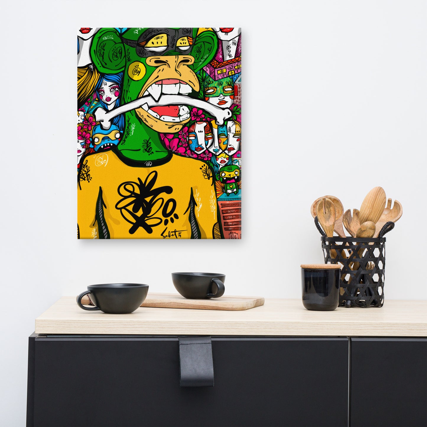 Primal Green Ape 2021 Sabet x Bayc Canvas Print