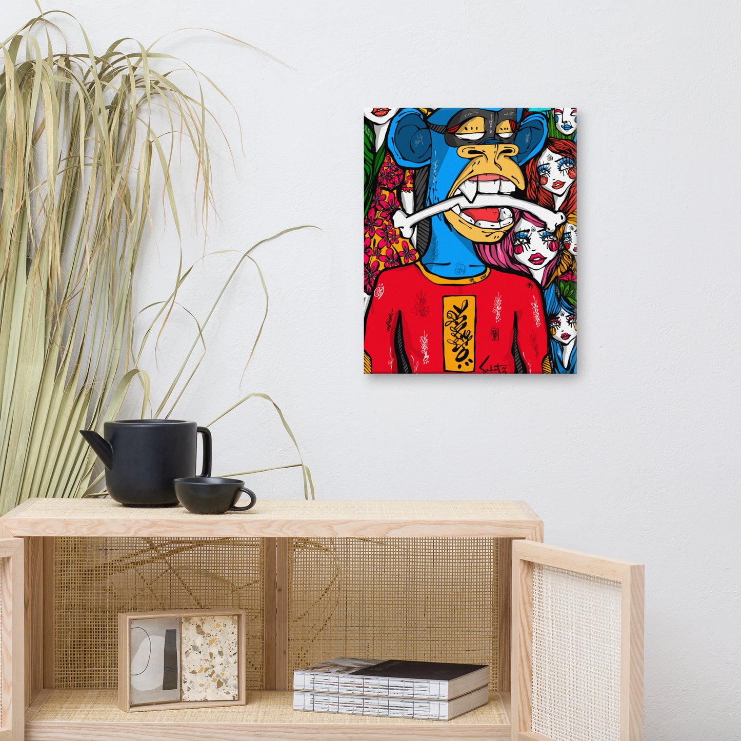 Primal Blue Ape 2021 Sabet x Bayc Canvas Print