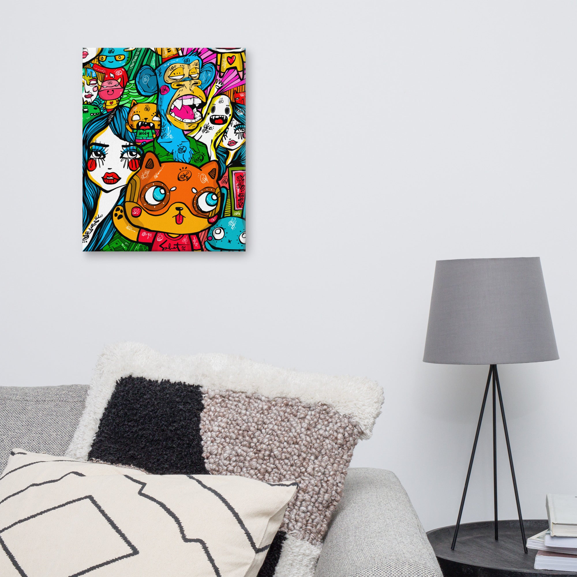 001 All Stars By Sabet 2021 Featuring Bored Apes Yacht Club Supershibas Ethereals, Madbulls, Coolcats Ugly Kitties and Pixopop Sabet Canvas Print