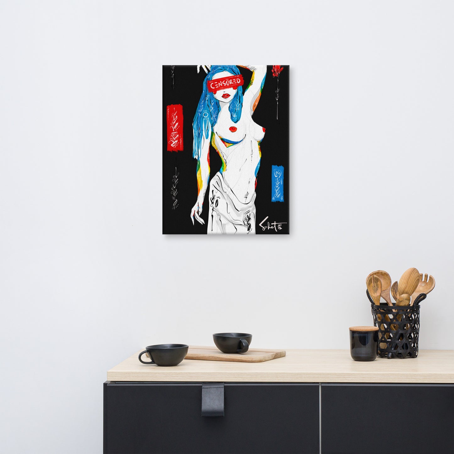 Censored Heart Ultra 2022 Sabet Canvas Print