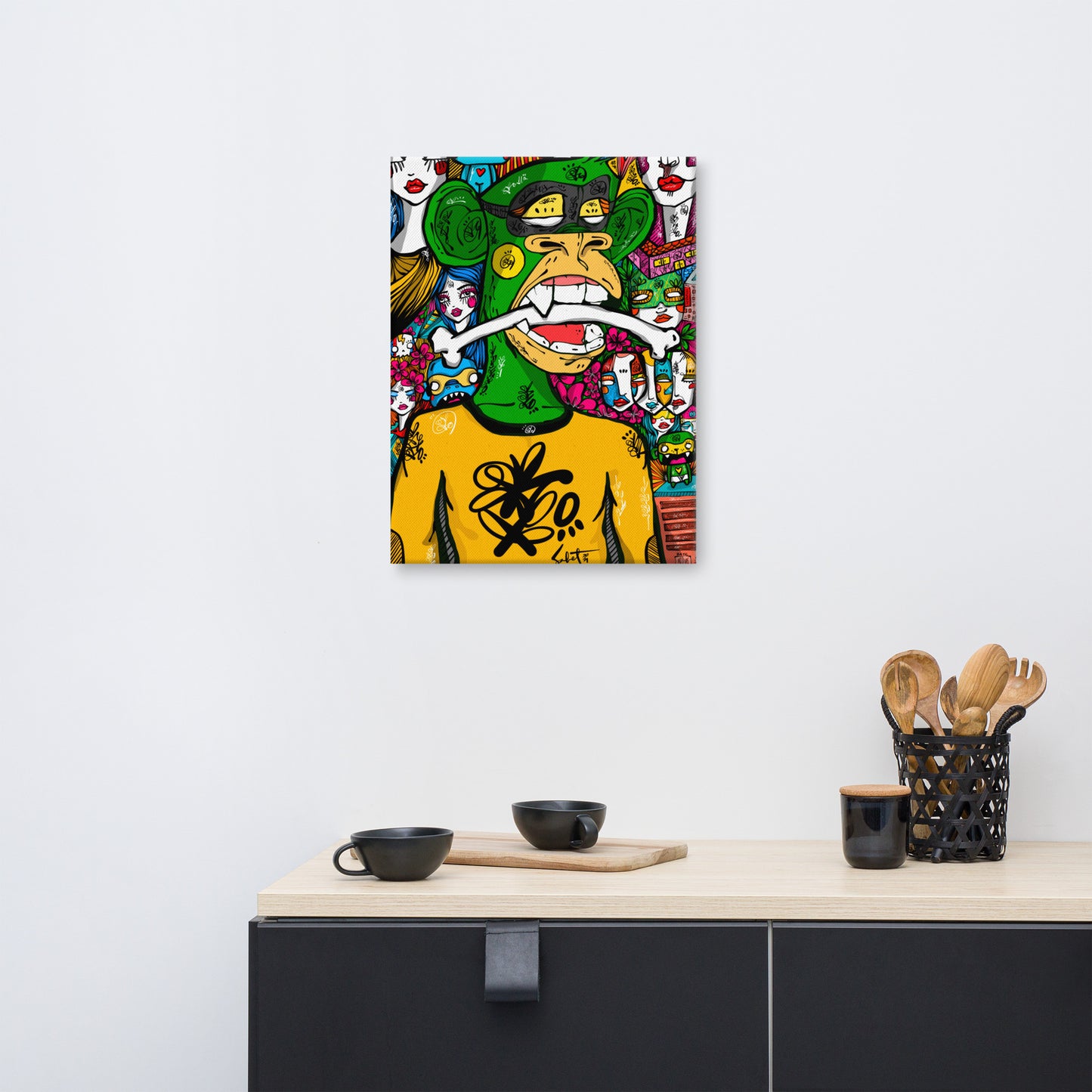 Primal Green Ape 2021 Sabet x Bayc Canvas Print