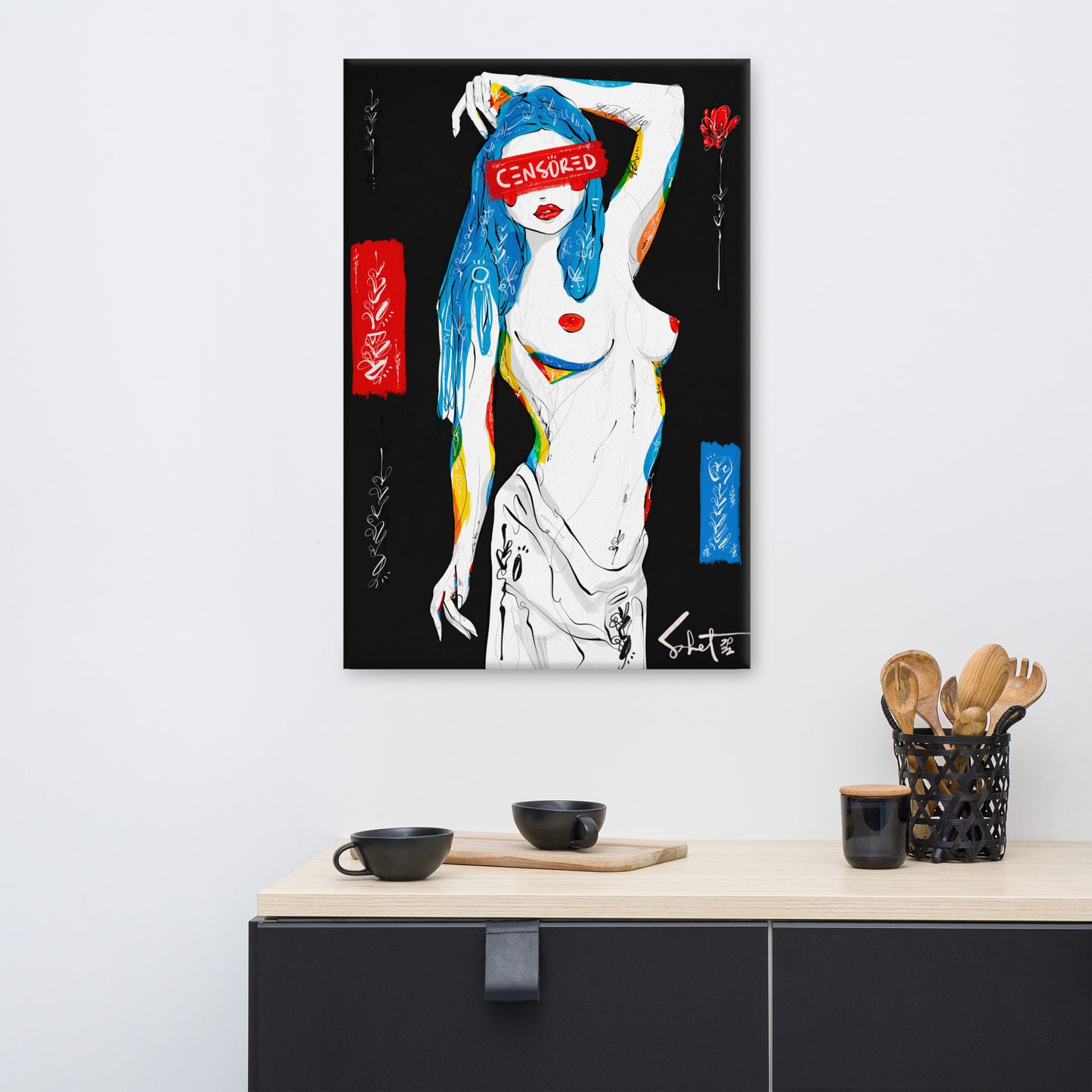 Censored Heart Ultra 2022 Sabet Canvas Print