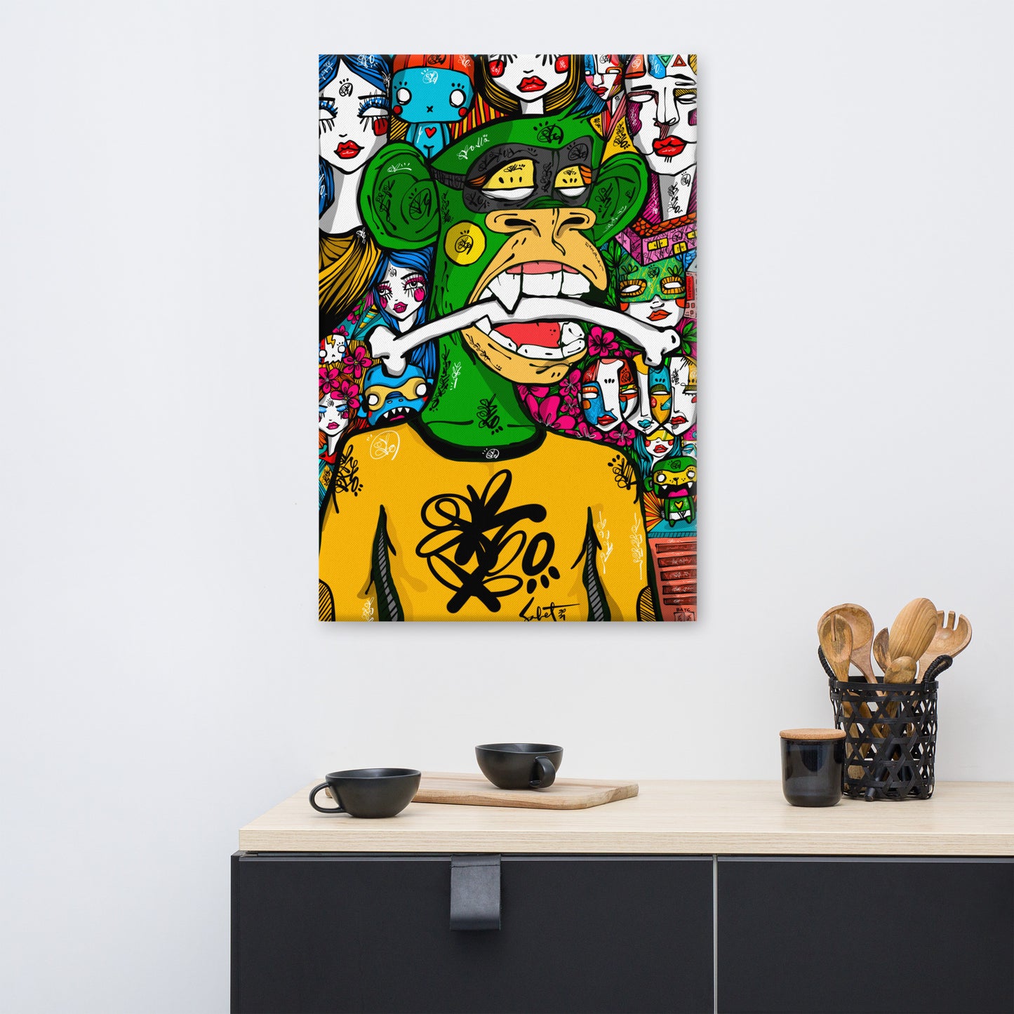 Primal Green Ape 2021 Sabet x Bayc Canvas Print