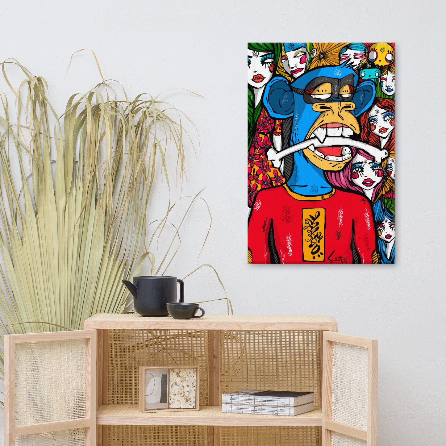 Primal Blue Ape 2021 Sabet x Bayc Canvas Print