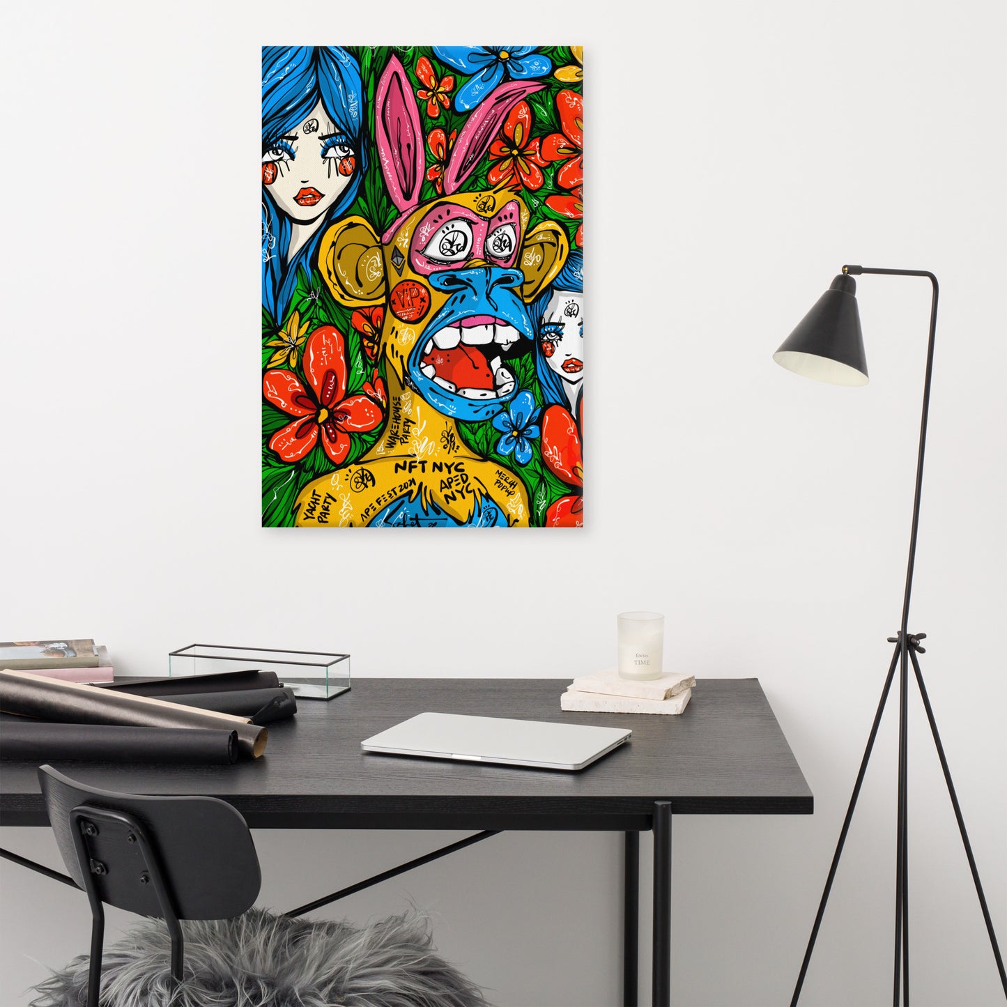 NYC Party Ape 2021 Sabet x Bayc Ape Fest Special Sabet Canvas Print