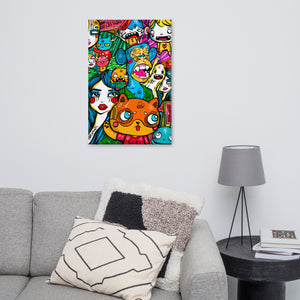 001 All Stars By Sabet 2021 Featuring Bored Apes Yacht Club Supershibas Ethereals, Madbulls, Coolcats Ugly Kitties and Pixopop Sabet Canvas Print