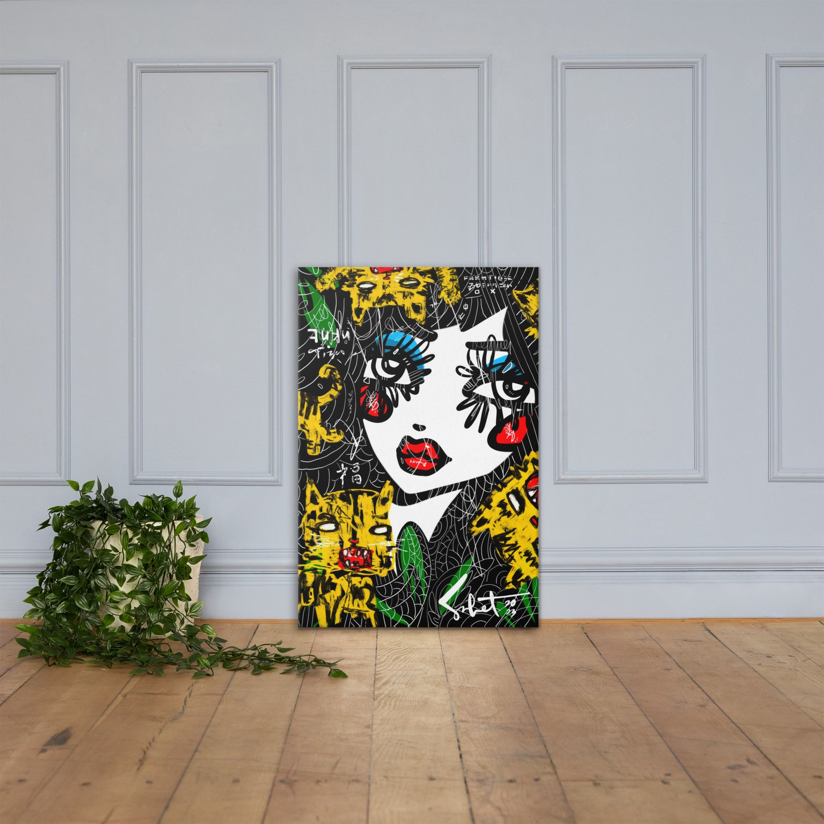 Fuku Tiger 2023 Sabet Canvas Print