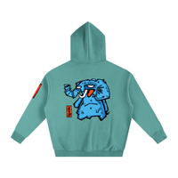 Fanta Blue Oversized Fleece Hoodie