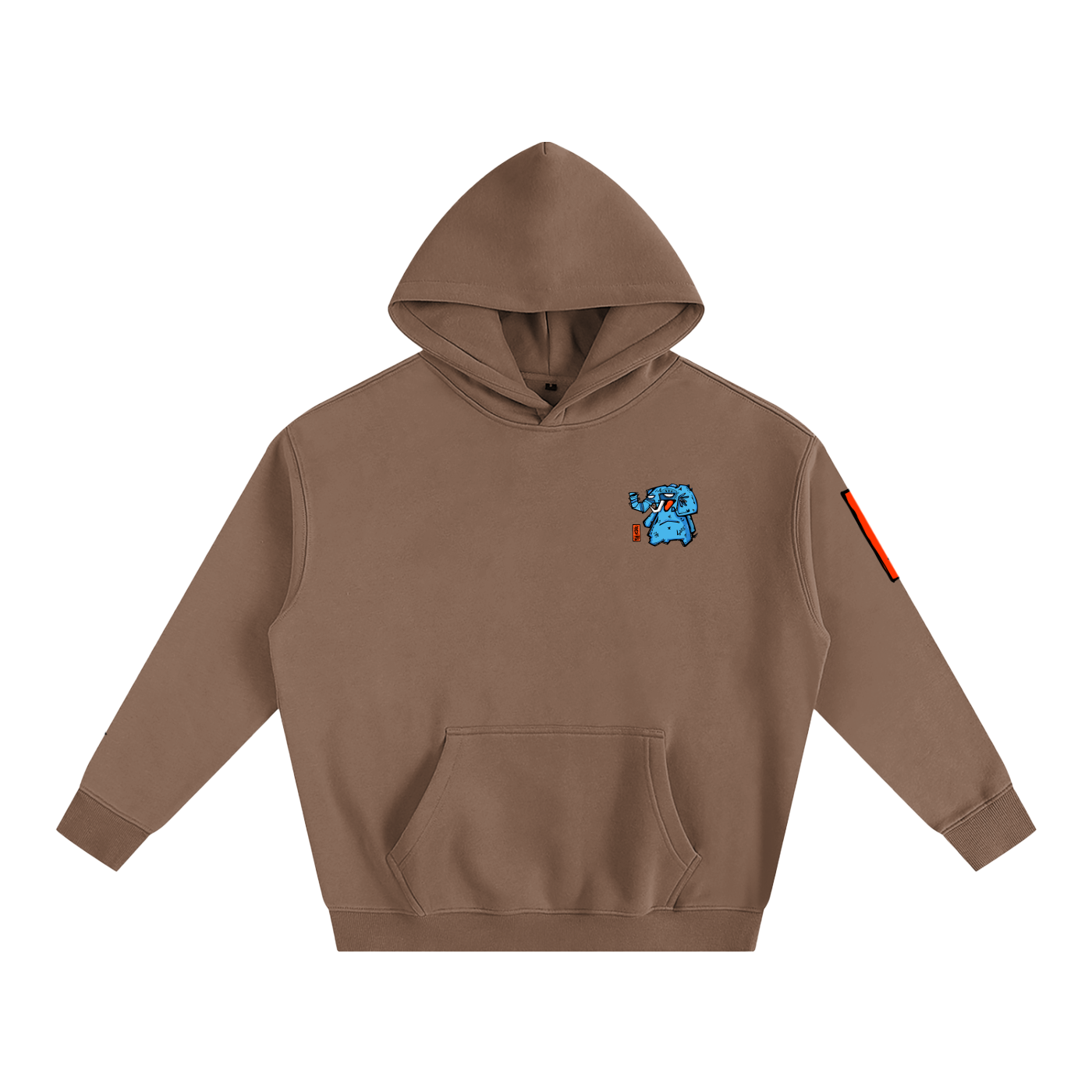 Fanta Blue Oversized Fleece Hoodie