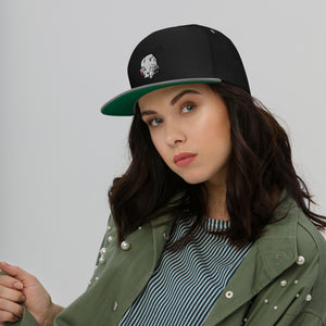 Sabet Skull 5-Panel Flat Bill Snap-Back Cap
